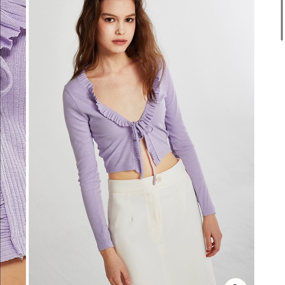Ruffle Lilac crop top